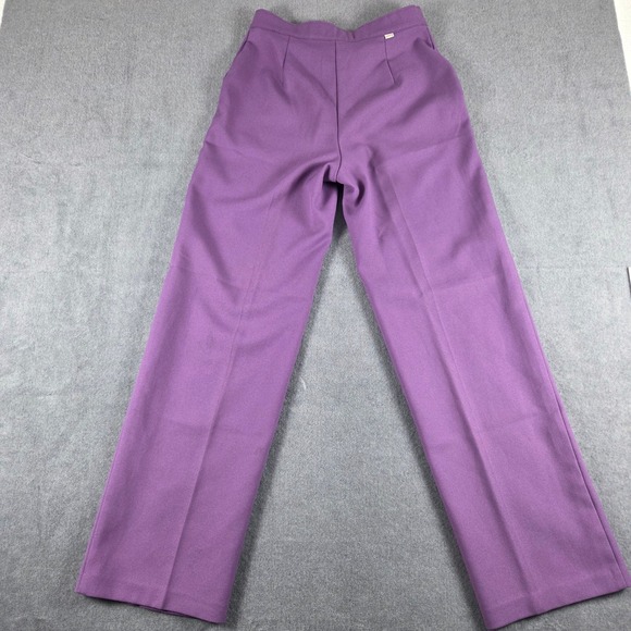 Vintage Levis Sta-Prest Purple High Waisted Wide Leg Trousers Size 14 Womens - Picture 7 of 12